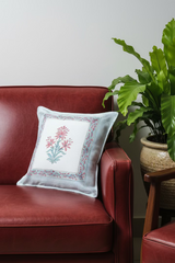 Handblock cushion cover 16×16 inches