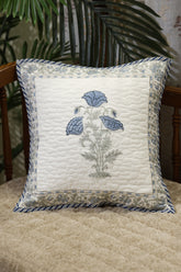 Cushion covers - quilted Handblock print