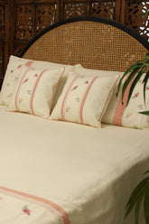 Bedsheets - Queen premium Machine Embroidery Bedsheet multi