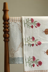 Towels - Waffle Handblock print Towel Set