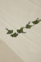 Vine Embroidery Cotton Double Bedsheet Set