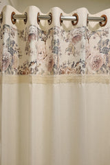 Curtains:Floral printed Opaque curtains