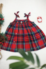 Kids smocked dress 3-6 months Xmas