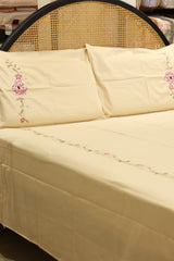 Bedsheets - King Premium Machine embroidery bedsheets MEK
