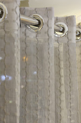 Curtains - Premium Embroidery sheer curtains (Merano zinnia ) grey shade prebooking