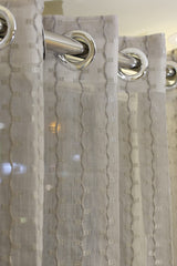 Curtains - Premium Embroidery sheer curtains (Merano zinnia ) grey shade prebooking