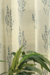 Curtains -Premium embroidered sheer curtain white colour (lightening difference )