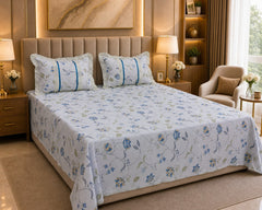 Bedsheets - Queen soft cotton lace bedsheets flora & lace
