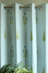 Curtains - Blue Handblock curtains