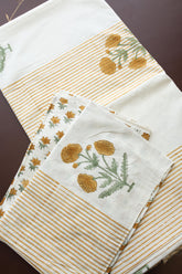 Bedsheets - King percale cotton handblock soft lily bedsheets