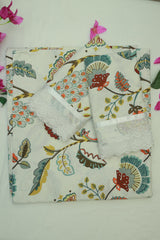 Bedsheets-King anokhi printed lace bedsheets