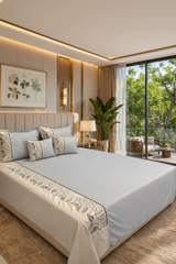 Full bedding set - Premium embroidery 5 pcs set