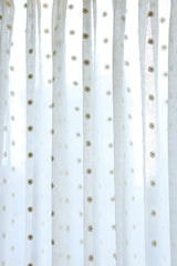 Daisy Sheer Premium embroidery Sheer Curtain : Cream/ off white / White