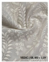 Fabric only Curtains -Premium embroidered designer curtains semi Transparent