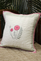 Cushion covers - quilted Handblock print