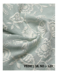 Fabric only Curtains -Premium embroidered designer curtains semi Transparent