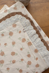 Bedsheets - Premium King soft cotton lace bedsheets majestic