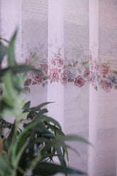 Curtains:English floral printed curtains(sheer and opaque)