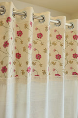 Curtains-Premium embroidered sheer curtains