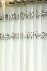 Curtains - Floral embroidery opaque curtains EVELIN