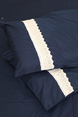 Premium Soft Cotton Lace Bedsheet Set – King Size