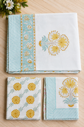 Bedsheets - King Percale cotton handblock print bedsheets