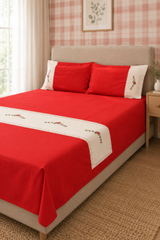 Queen Premium Cross stitch embroidery bedcover - Xmas theme edition