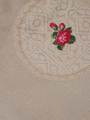 Chair back / sofa back - cross stitch embroidery 5 seater Cottage Rose Collection