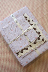 Bedsheets - Premium King soft cotton lace bedsheets majestic