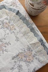 Bedsheets - Premium King soft cotton lace bedsheets majestic