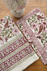 Mugal Bedsheets - King premium handblock print cotton bedsheets