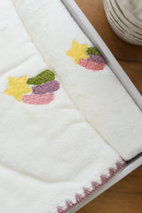 Premium embroidery towel set - set of 2
