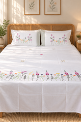 Bedsheets - King Premium Machine embroidery bedsheets MEK