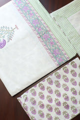 Bedsheets - King Percale cotton handblock print bedsheets