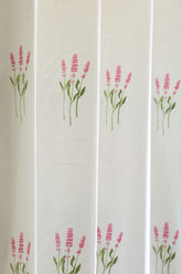 Curtains - Opaque floral curtains white base meadow