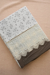 Bedsheets - Premium King soft cotton lace bedsheets majestic