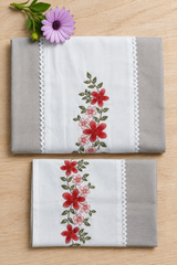 Bedsheets - King premium machine embroidery bedsheets lace bedsheets