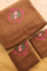 Bedsheets - King cross stitch embroidered bedsheets