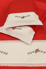Queen Premium Cross stitch embroidery bedcover - Xmas theme edition
