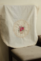 Chair back / sofa back - cross stitch embroidery 5 seater Cottage Rose Collection