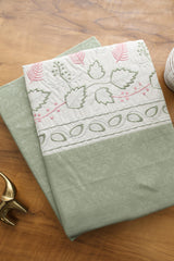 Elegant Floral Embroidery King Bedsheet Set Caspian