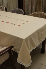 Table cloths - 6 seater ribbon embroidery