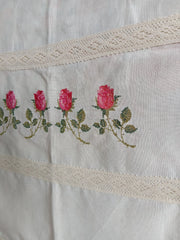 Floral Cross Stitch Embroidered Sofa Back / chair back Cover Set 3+2