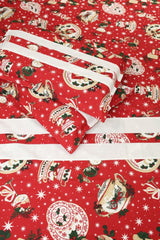Bedsheets - King premium machine embroidery bedsheets lace bedsheets Xmas edition