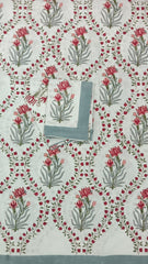 Bedsheets - King Percale cotton handblock bedsheets