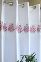 Curtains - Premium Cross Stitch Embroidery Opaque Curtain Lillian roses