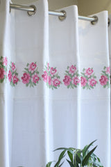 Curtains - Premium Cross Stitch Embroidery Opaque Curtain Lillian roses