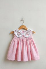 Kids dress - Hakoba with embroidery 10-12 months