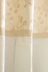 Curtains - Embroidery designer opaque curtains Vanilla leaves