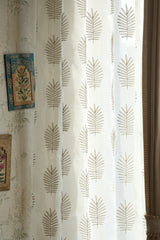 Premium Embroidery Sheer Curtain – Zinnia